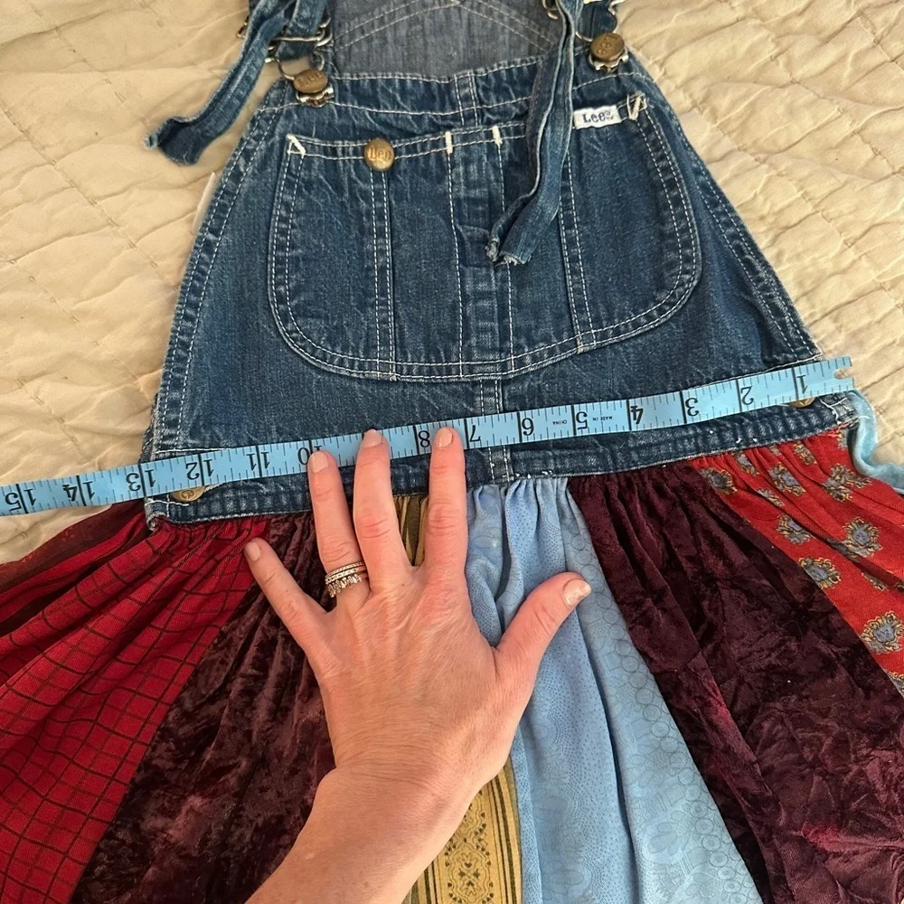 Colorful Patchwork Denim Kids Overalls 100 cotton